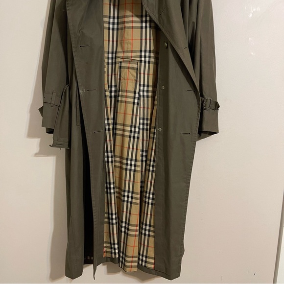 80s vintage Burberry Belted Trench large - Picture 2 of 14